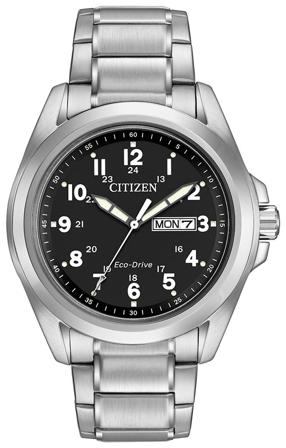 CITIZEN Mens Eco-Drive Ring Garrison Weekender