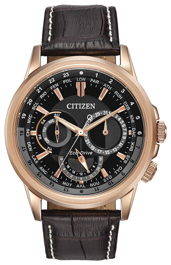 CITIZEN Mens Eco-Drive Ring Calendrier Dress/Classic